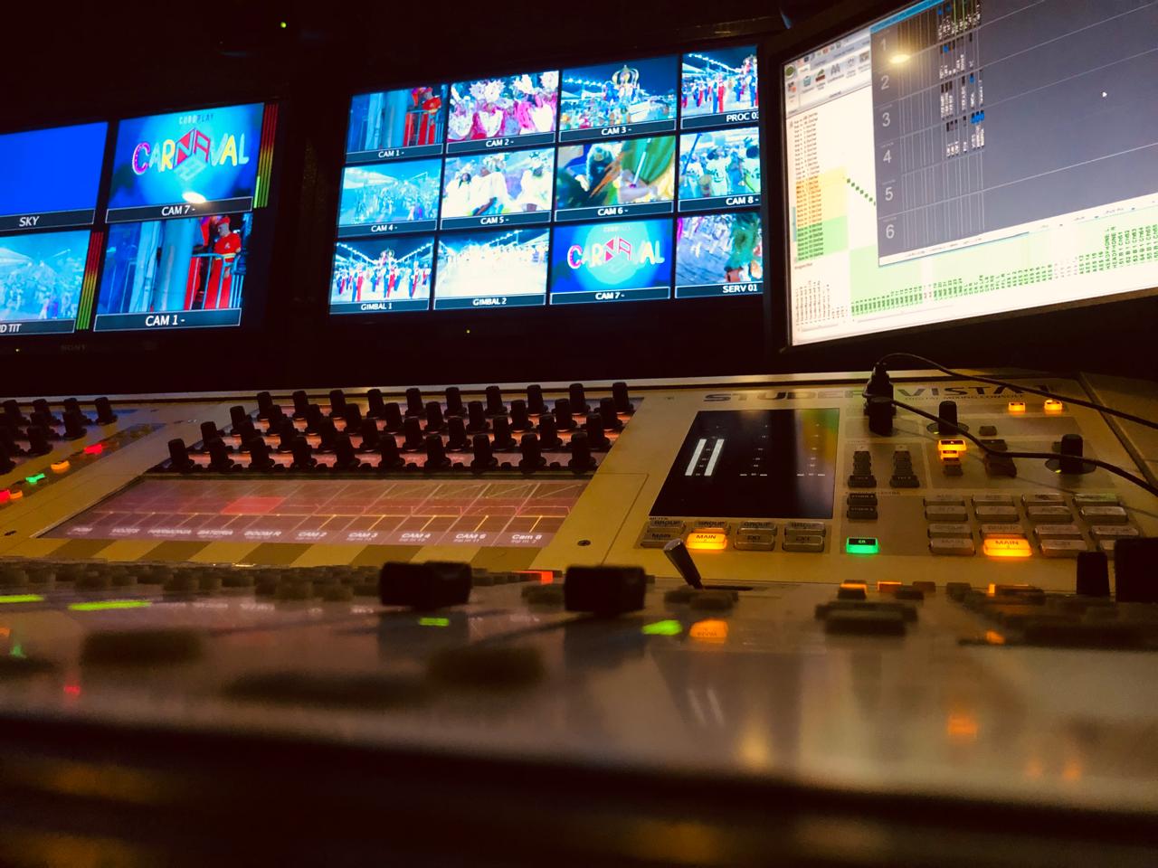 Sala de controle de áudio